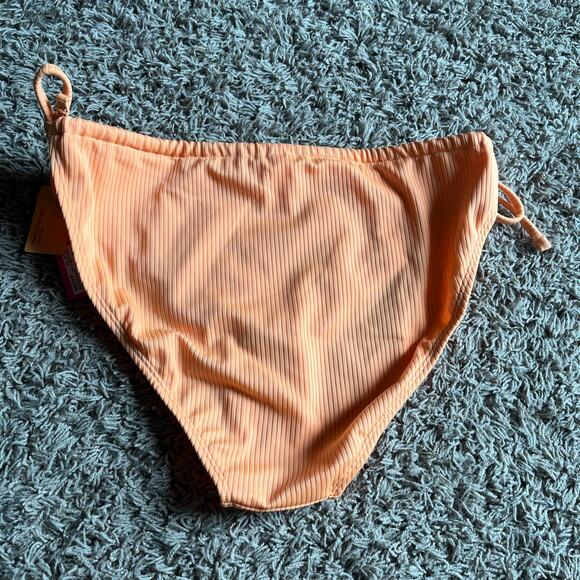 NWT! Juniors' Ninety-Nine° Tunnel Side-Tie Orange Bikini Bottoms Size XXL - Picture 2 of 6